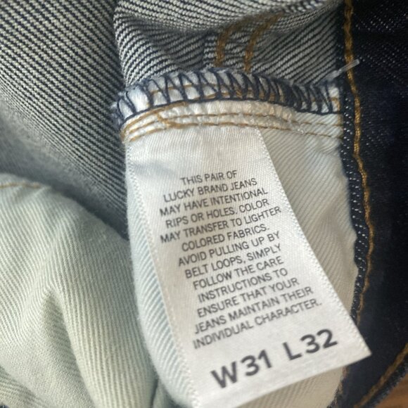 Lucky Brand Mens 31 x 32 410 Athletic Slim Leg Stretch Denim Jeans Dark Wash - Picture 11 of 12